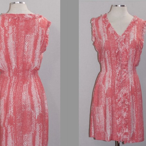 THML Pink & White Cotton Dress - Picture 8 of 11